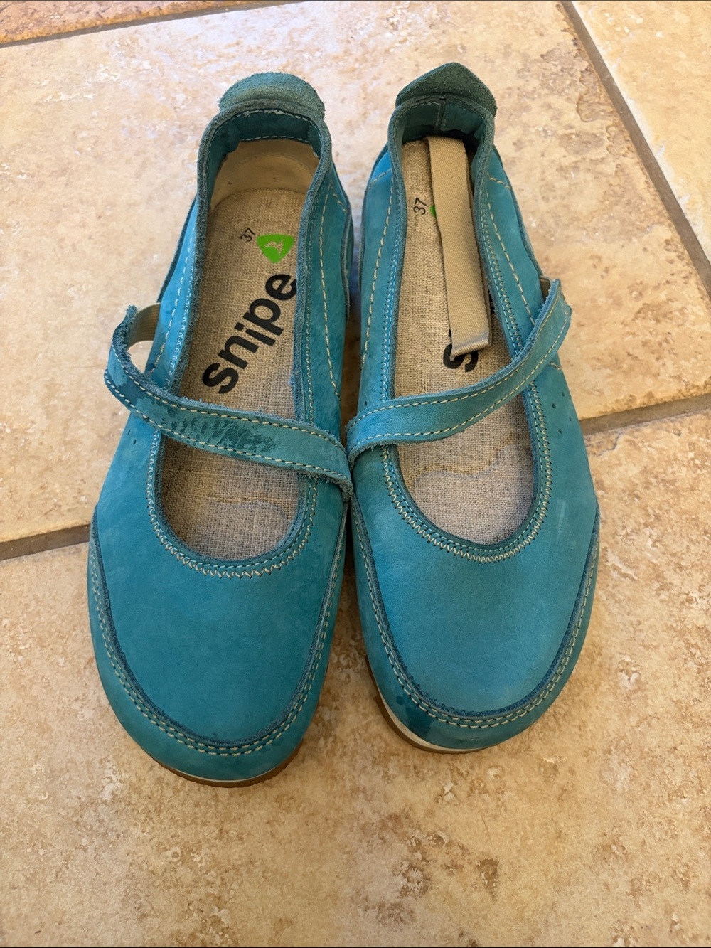 Snipe Mary Jane Shoes/ teal green